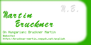 martin bruckner business card